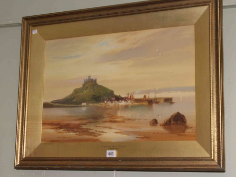 John Shapland (1865-1929), St. Michaels Mount, Cornwall, watercolour,...