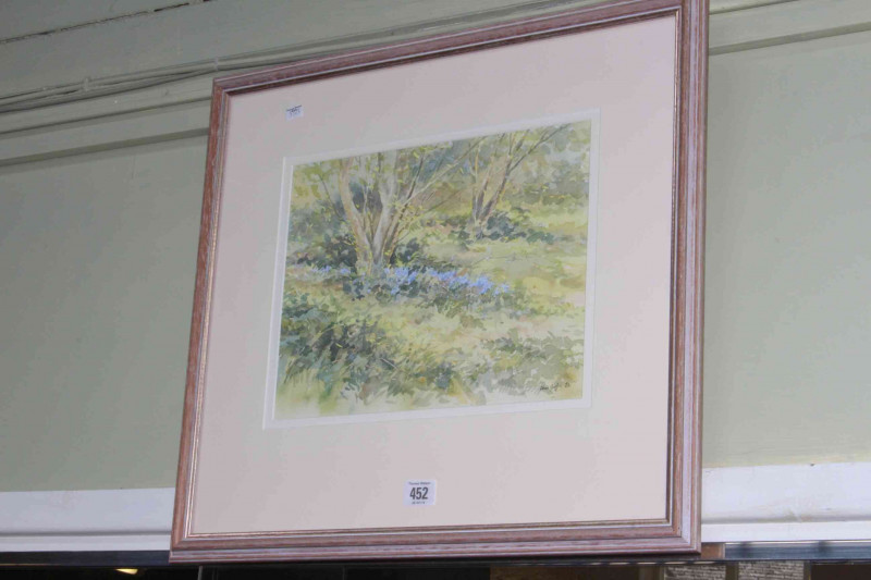Chris Griffin, Wooden Landscape, watercolour, signed and dated '93, lower right, 24.5cm by 31.5cm, in glazed frame.