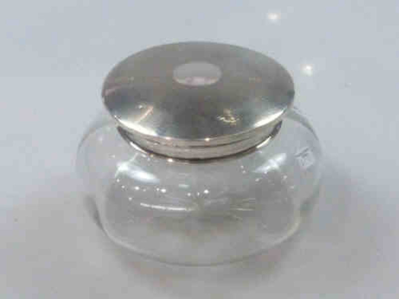 Large George V Silver Topped Powder Jar, London 1921