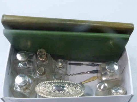 Silver Topped Jars etc