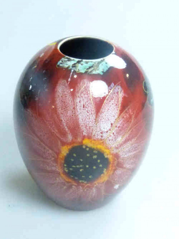 Anita Harris Vase with Flower Decoration, 15cm High