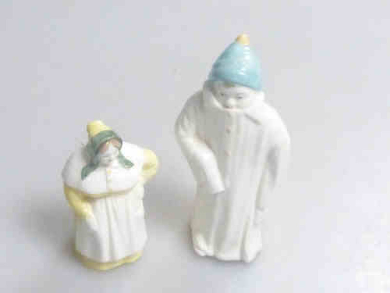 Two Royal Worcester Candle Snuffers 'Toddie' and 'French Cook'