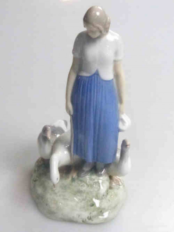 B & G Figure 'Girl with Geese'