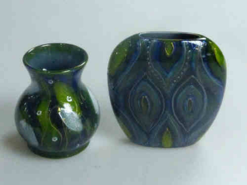 Anita Harris Bulbous Vase and a Flask Shaped Vase (2)