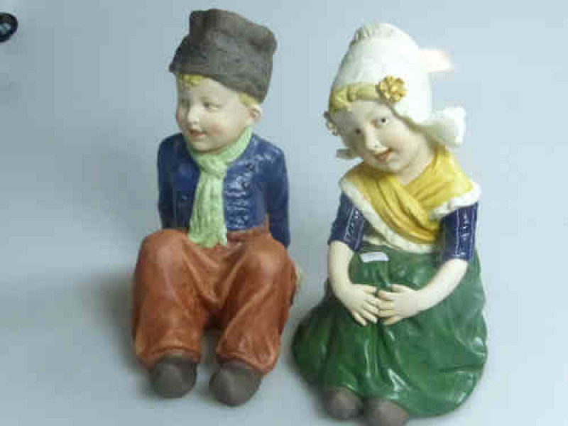 Pair of Bisque Figure of a Dutch Boy and Girl