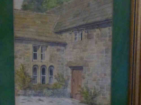 D M & EM Alderson 'Country House', watercolour, 26cm x 18cm, framed