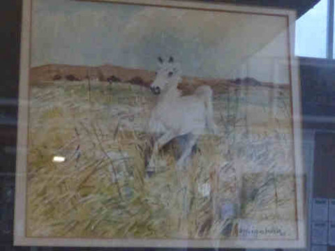 DM & EM Alderson '68, 'Horse in Long Grass', watercolour, 17cm x 19cm,...