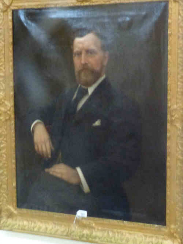 W Vigard 1900 'Portrait of Gentleman', oil painting on canvas, 90cm x 70cm, in gilt frame