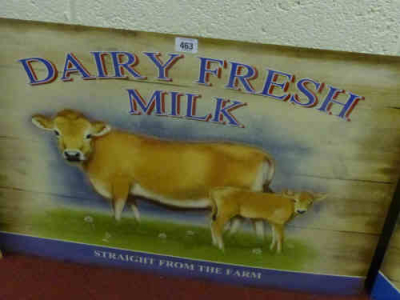 Enamel Sign 'Dairy Fresh Milk'
