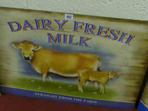Enamel Sign 'Dairy Fresh Milk'