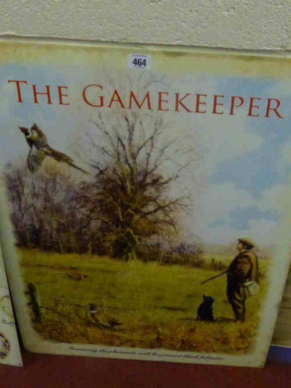 Enamel Sign 'The Gamekeeper'