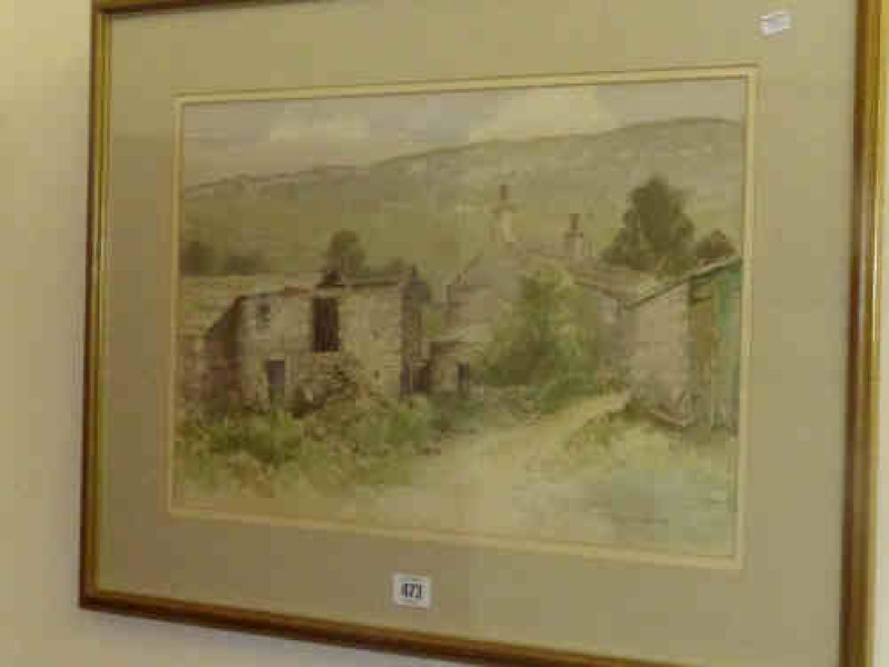 Ernest Savage 'Derelict Cottage', watercolour, 32cm x 47cm, framed