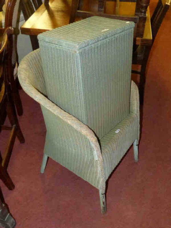 Lloyd Loom Bedroom Chair and Linen Bin