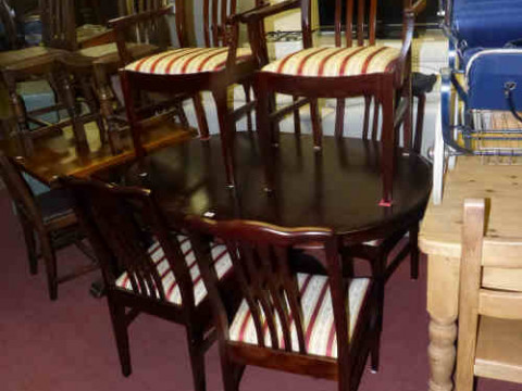 Stag Minstrel Eight-piece Dining Room Suite and matching slim glazed illuminated...