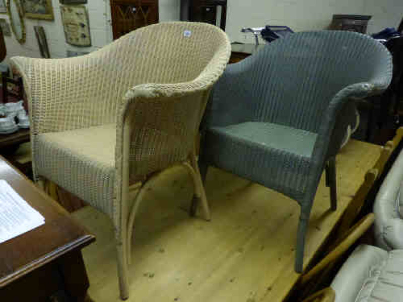 Two Lloyd Loom Bedroom Chairs