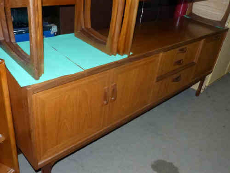 6ft6ins Teak Long John Sideboard