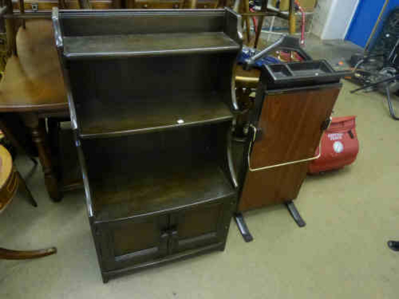Oak Waterfall Style Bookcase and Morphy Richards Trouser Press