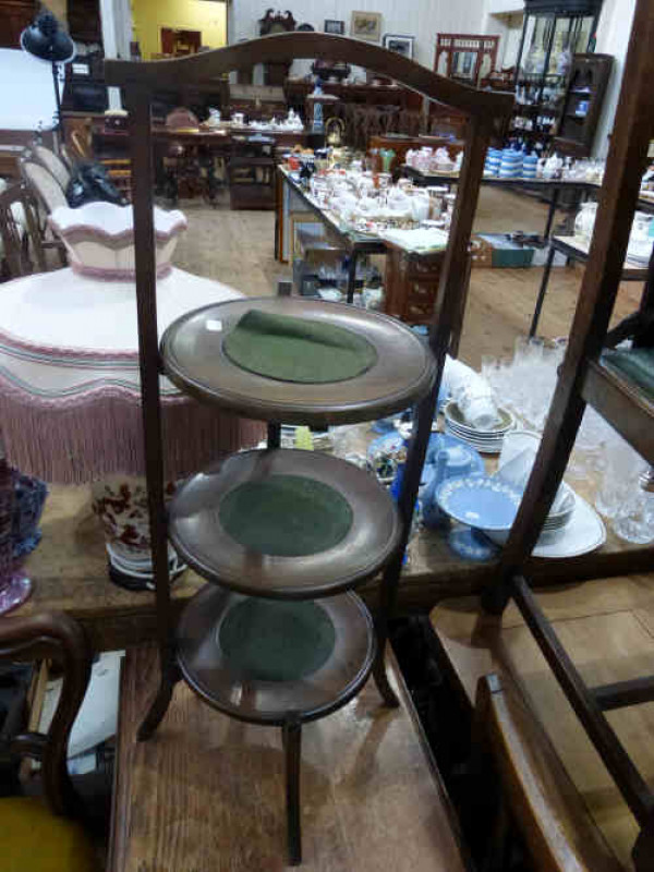 Edwardian Mahogany Three-tier Cakestand