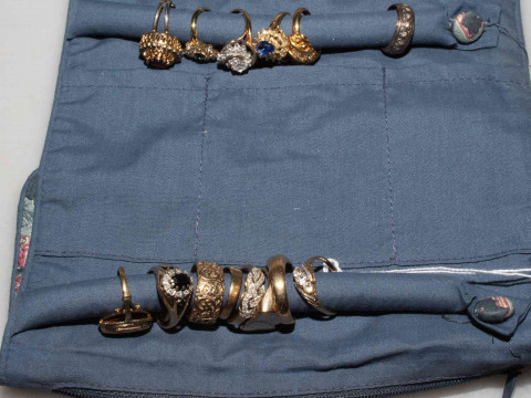 Collection of fifteen rings, of which at least nine are 9 carat gold.
