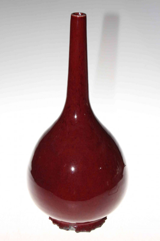 Large Chinese Sang de Beouf vase, 47cm.