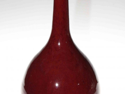 Large Chinese Sang de Beouf vase, 47cm.
