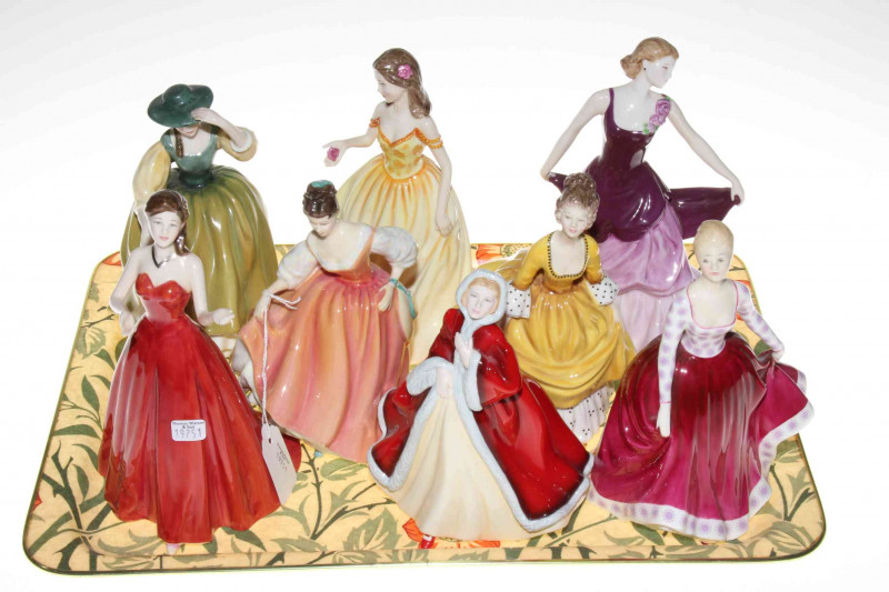 Eight Royal Doulton ladies including Fiona, Eleanor, Rose, etc.