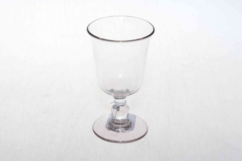 Antique glass with bell shaped bowl