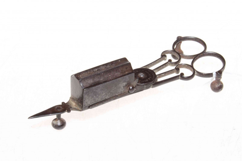 Antique steel candle snuffers