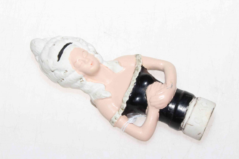 Bisque china pin cushion lady