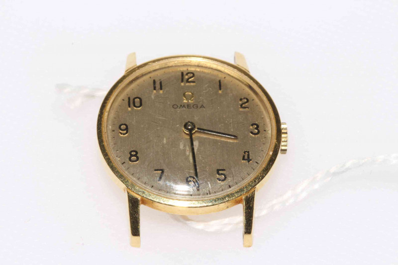 18ct gold Omega lady's watch, no bracelet