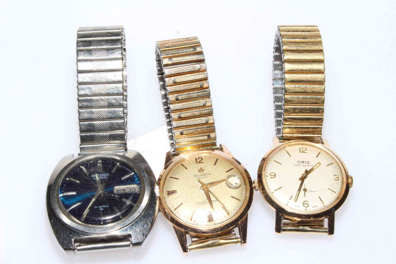 Three gentleman's wristwatches