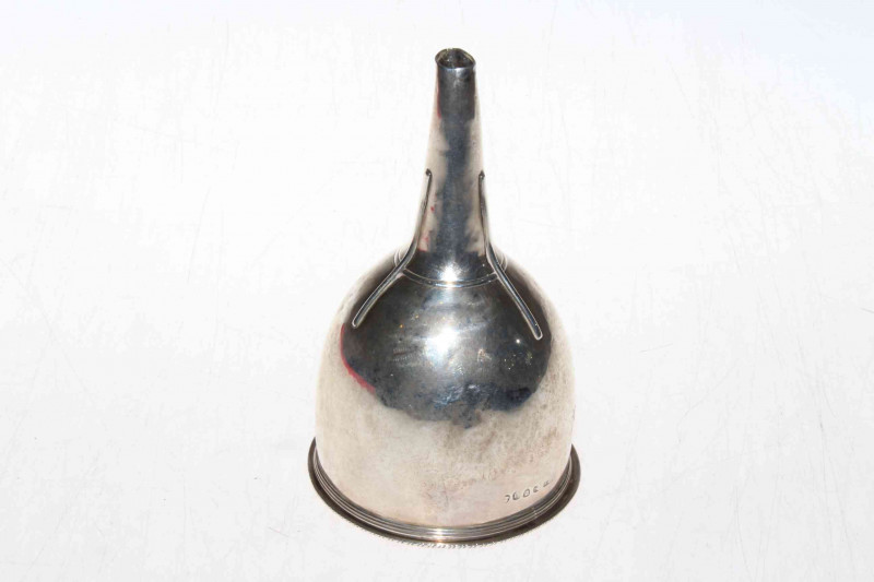 George III silver two-piece wine funnel, London 1816
