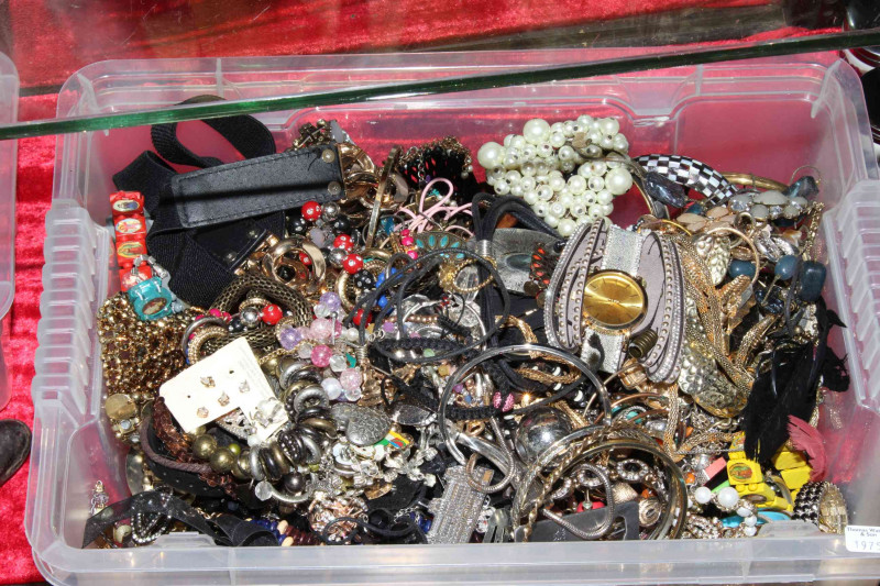 Box of costume jewellery